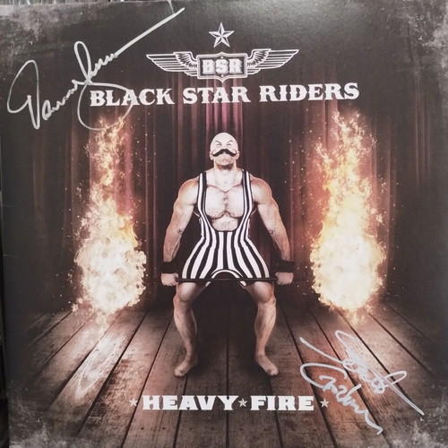 Black Star Riders Heavy Fire LP signed, like new, metal