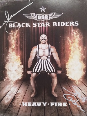Black Star Riders Heavy Fire LP signed, like new, metal