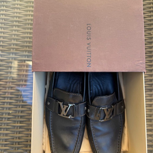 Louis Vuitton shoes used, black, size 43, moccasin style