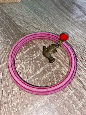 Women's bracelet handmade like new, pink