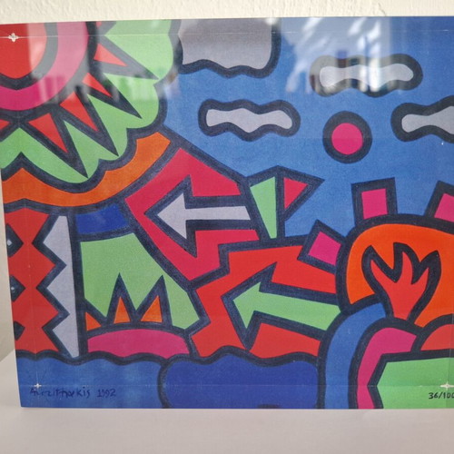 Digital print by Alexis Akrithakis Untitled 1992 acrylic on canvas limited edition used