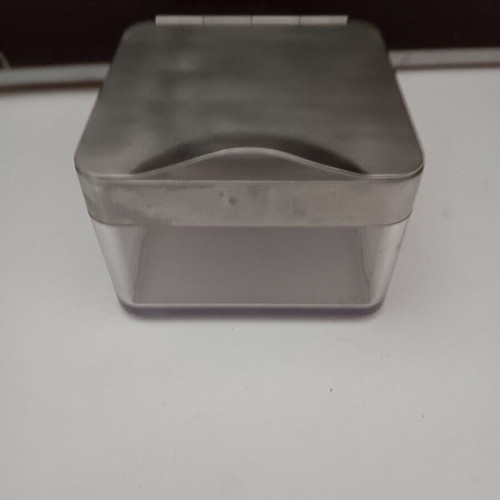 Storage/organization container used with metal lid, slightly broken