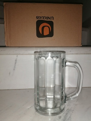 Beer Glasses set of 6, new, 15cm height x 8cm width