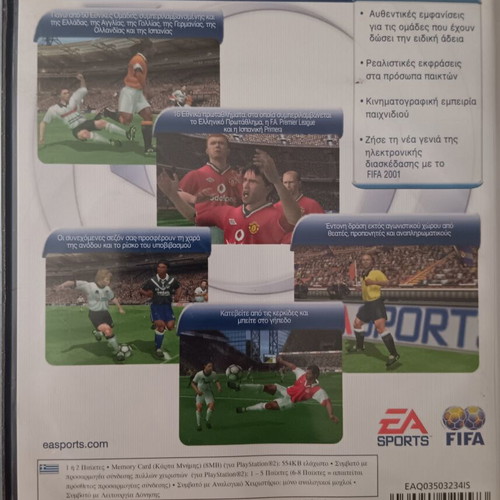 FIFA 2001 PS2 game, Greek edition with manual