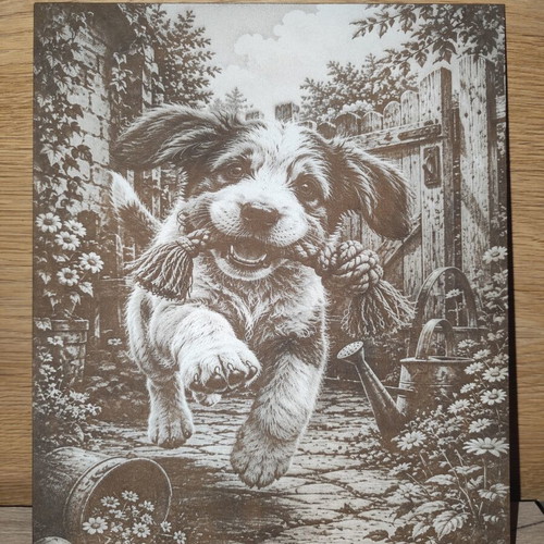 Laser Engraved Picture new, 30x24 cm