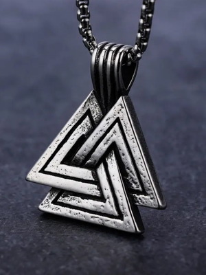 Viking Triangle Pendant Retro Necklace