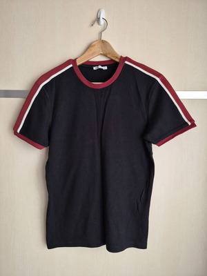 Zara men's T-shirt with shoulder stripes, like new, size S
