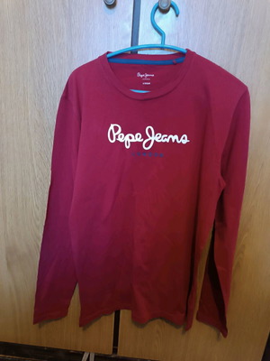 Cotton Pepe Jeans burgundy shirt size M like new