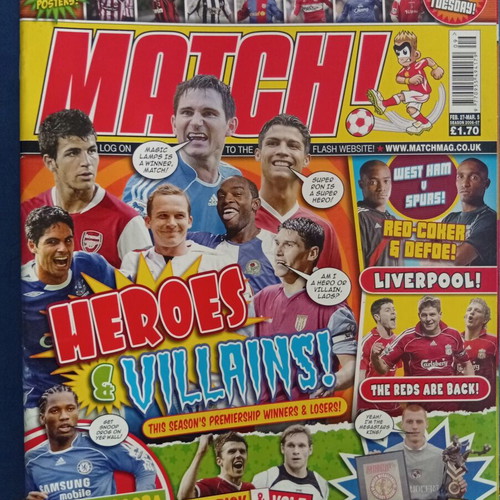 Match Football Magazine Issue 27/2-5/3/2007 like new with Drogba poster
