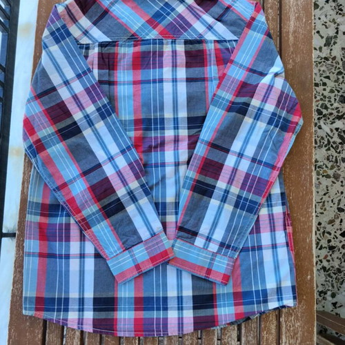 Beverly Hills Polo Club plaid shirt new, 100% cotton, XS