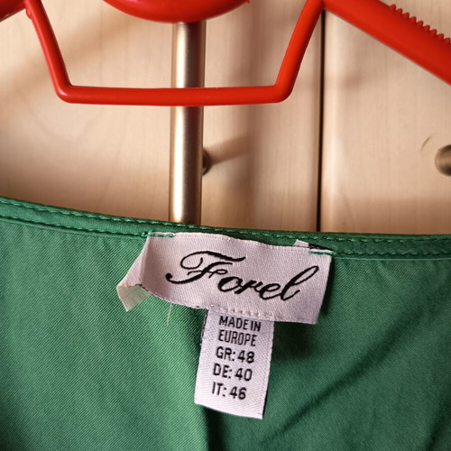 Forel midi dress like new, satin, green, size 4XL