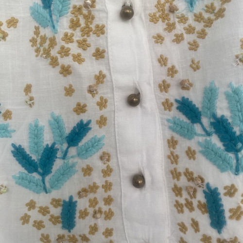 Sfera large white embroidered shirt