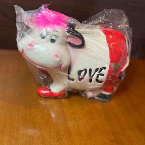 Κεραμικός κουμπαράς αγελάδα “LOVE” καινούργιο στη συσκευασία