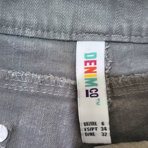 Low-rise Gray Denim Shorts Co