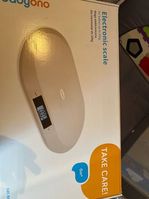BabyOno electronic baby scale up to 20 kg like new, beige