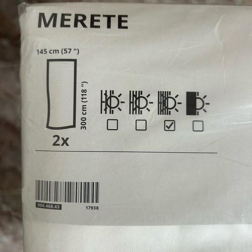 Ikea Merete curtains new, set of 2 pieces