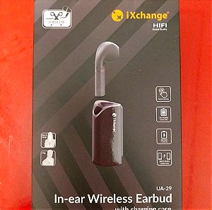 iXchange UA-29 In-ear Bluetooth Handsfree Ακουστικό με Θήκη Φόρτισης Μαύρο