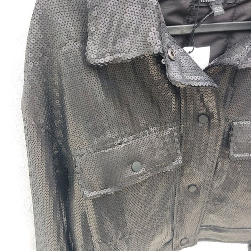 Zara sequin jacket new, black, XS