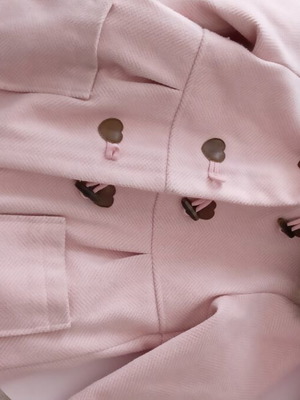 Girls' pink coat used, size 110 cm, very warm