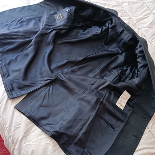 Ted Lapidus suit blue with thin stripe like new