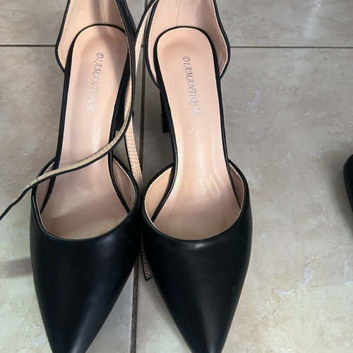 Heels with strap 7cm used, size 38, black