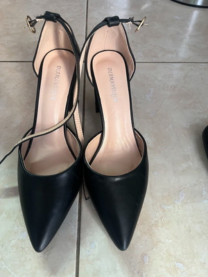 Heels with strap 7cm used, size 38, black