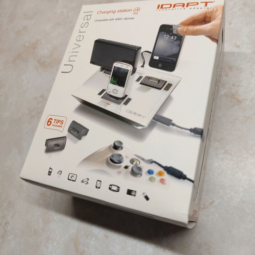 Idapt i4 Universal Charging Station Adapter with 6 Tips, new