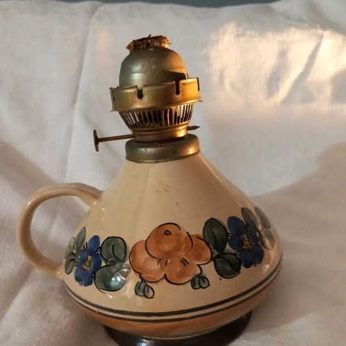 Ceramic lamp hand-painted Fotopoulos like new
