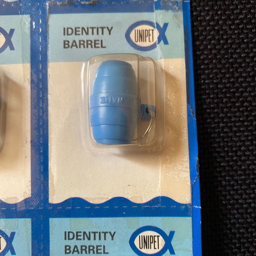 Animal identity tag new for dog or cat with information card