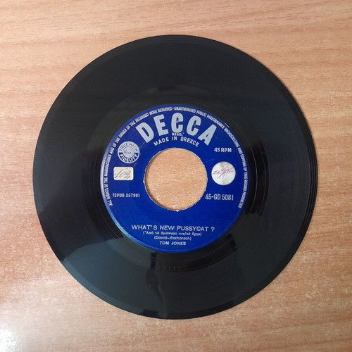 Tom Jones What's New Pussycat? & With These Hands Decca 45rpm vinyl