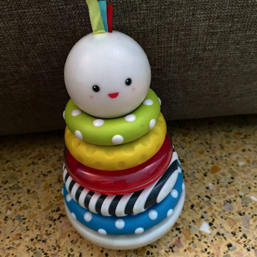 Little Senses stacking rings toy used, light-up baby toy