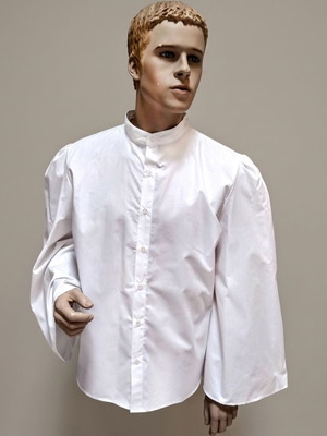 Παραδοσιακό Πουκάμισο Τσολιά Ενηλίκων με Φαρδιά Μανίκια Palatino Λευκό καινούργιο