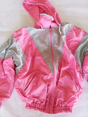 Vintage jacket used, pink-gray, size small