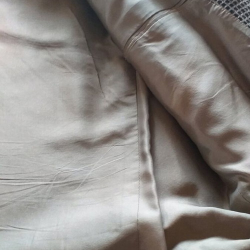 Men's checked wool jacket and olive brown trousers used