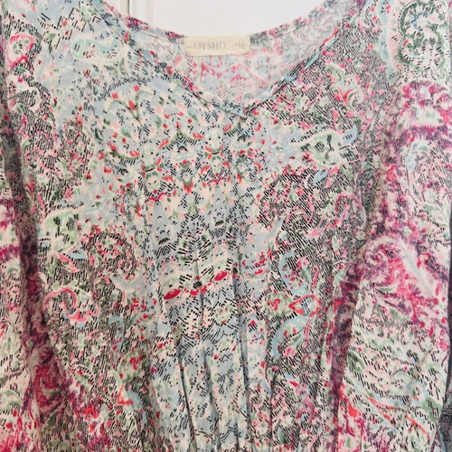 Oysho Boho Maxi Dress like new with colorful pink and blue pattern