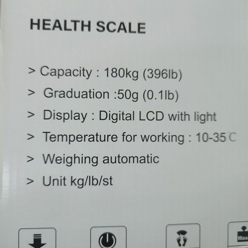 Electronic bathroom scale new, up to 180 kg