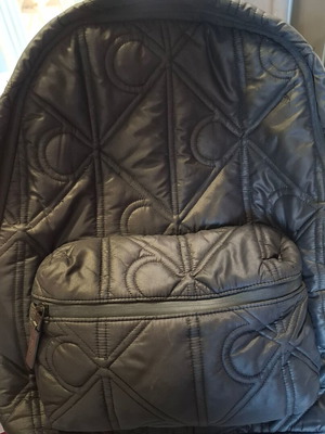 Calvin Klein Puffer Round Backpack like new, black