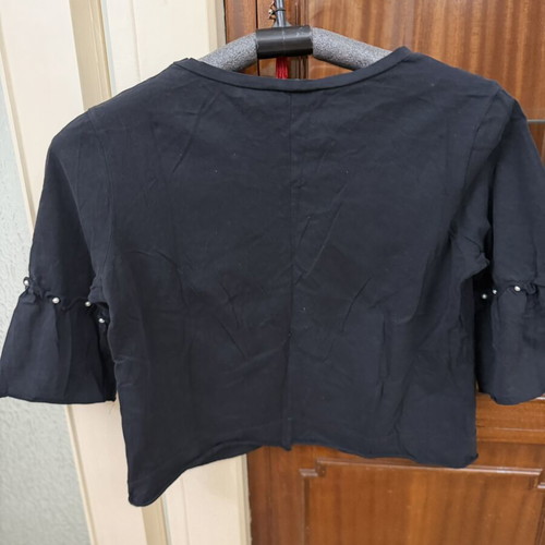 Cotton blouse, black