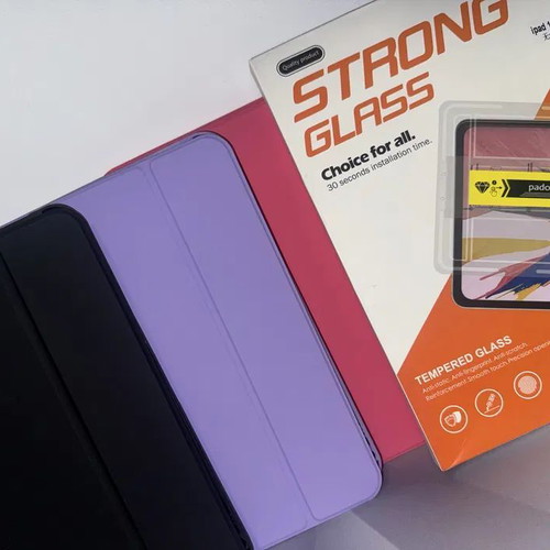 iPad Tempered Glass Protector and Silicone Case with Pen Slot new