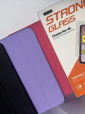 iPad Tempered Glass Protector and Silicone Case with Pen Slot new