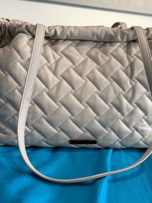 Kurt Geiger Kensington Large Shoulder Bag Like New White Beige Leather