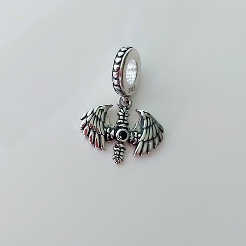 925 Silver Charm for Bracelet new, Eye of the Phoenix