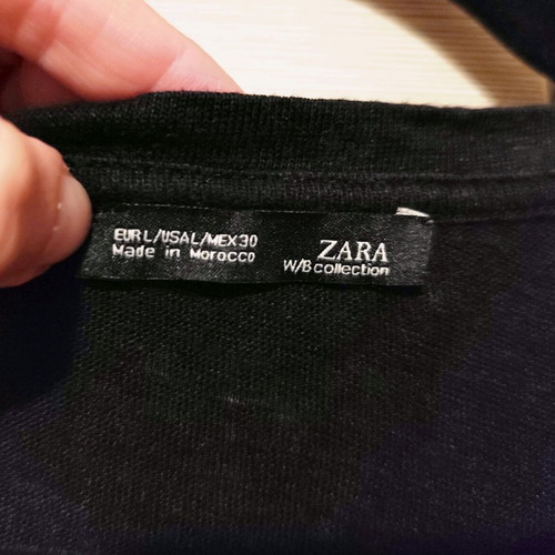 Linen long-sleeve blouse Zara like new, black, size L