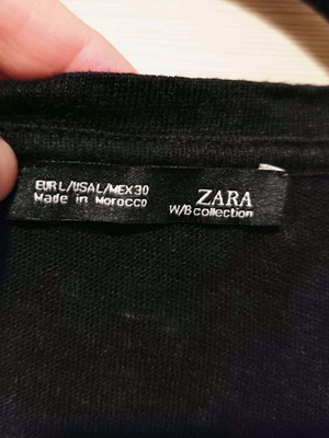Linen long-sleeve blouse Zara like new, black, size L