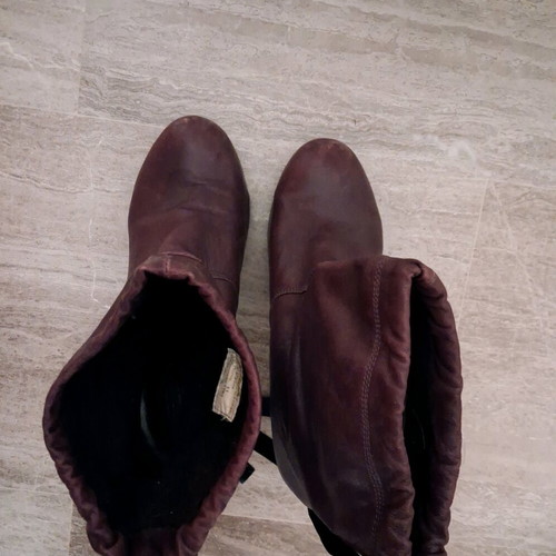 Killah leather ankle boots used, purple, size 39