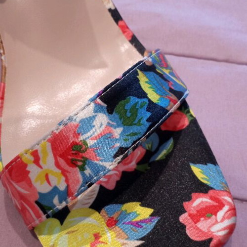 Shein floral sandals new, 7 cm heel, size 41