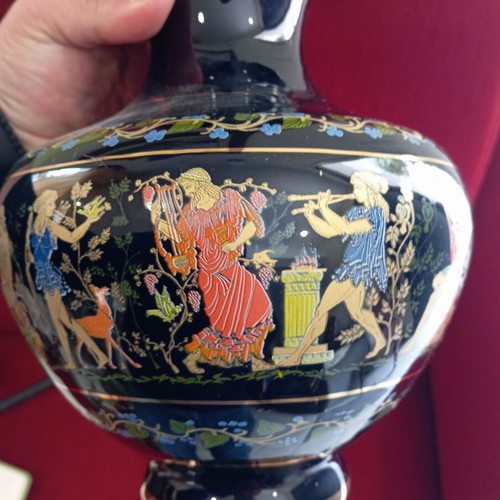 Vintage porcelain amphora vase from the 70s, like new