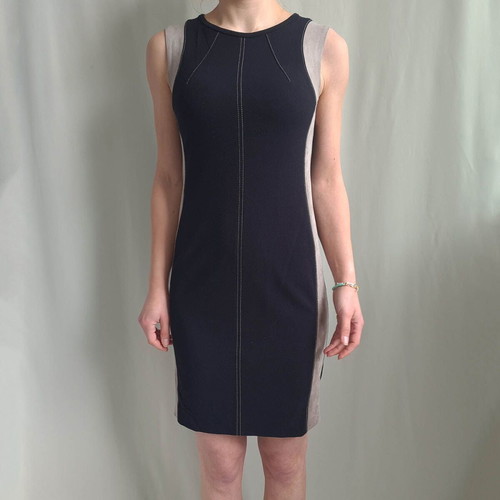 Marc Cain women's bodycon dress like new, size XS/S, beige and black