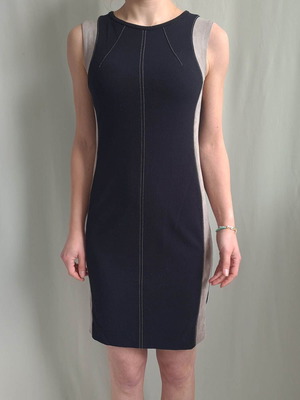 Marc Cain women's bodycon dress like new, size XS/S, beige and black