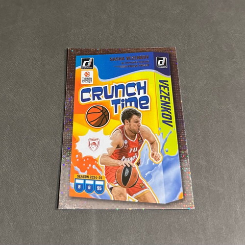 Sasha Vezenkov Crunch Time Silver Press Proof Card 2024-25 like new